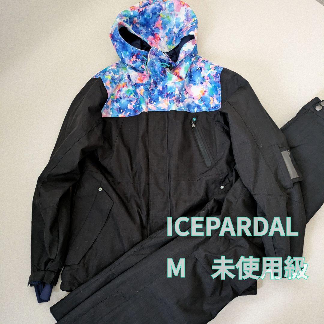 【新品級】スワロフスキー付水彩画 ICEPARDAL スノーボードウェアセット ICEPARDAL（アイスパーダル） スノーボードウェア 上下セット スノボ