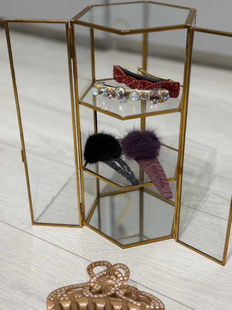 アンティーク　アクセサリーガラスケース 楽天市場】ガラスと真鍮でできたジュエリーボックス Brass ガラス