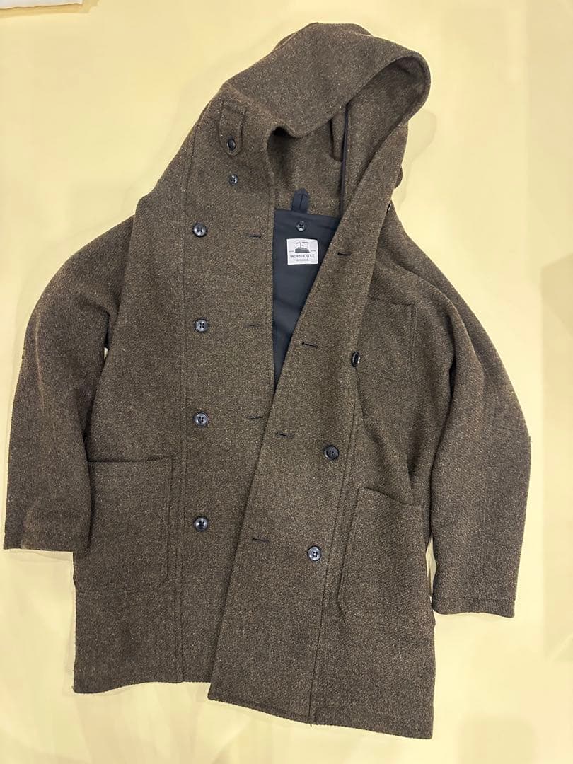WORKHOUSE ウールコート フィッシャーマン サイズ38 ブラウンオリーブ HACKNEY UNION WORK HOUSE / FISHERMAN COAT | ARCH STELLAR PLACE