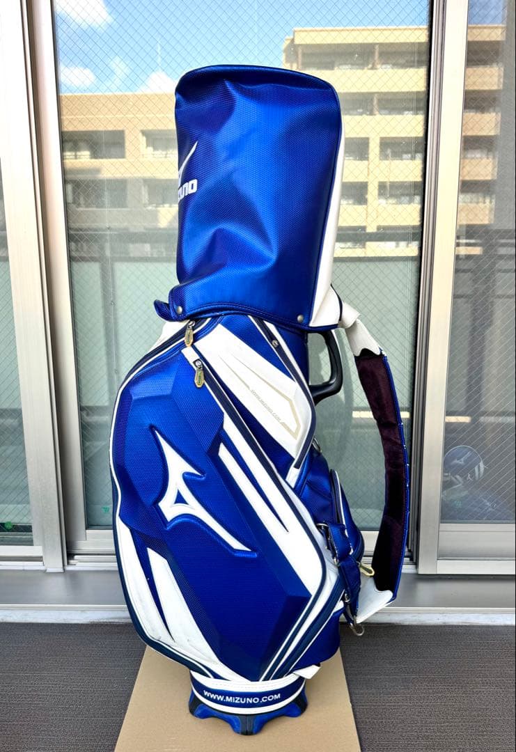 Mizuno キャディバッグ ツアーモデル　青/白 MIZUNO（ミズノ） ミズノ公式 Tour Staff Mid キャディバッグ/25年