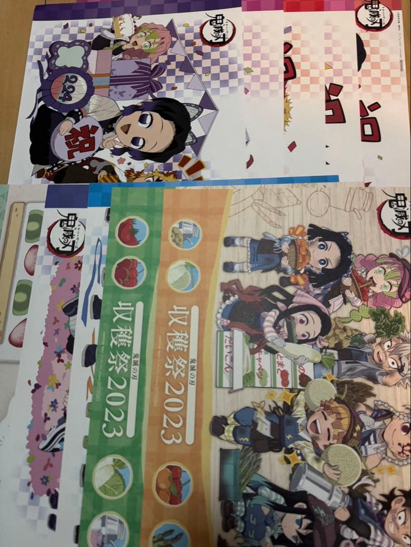 鬼滅の刃　ランチョンマット　まとめ売り　ufotable cafe dining ufotable cafe dining 鬼滅の刃 遊郭編 無限列車編 絵巻カフェ