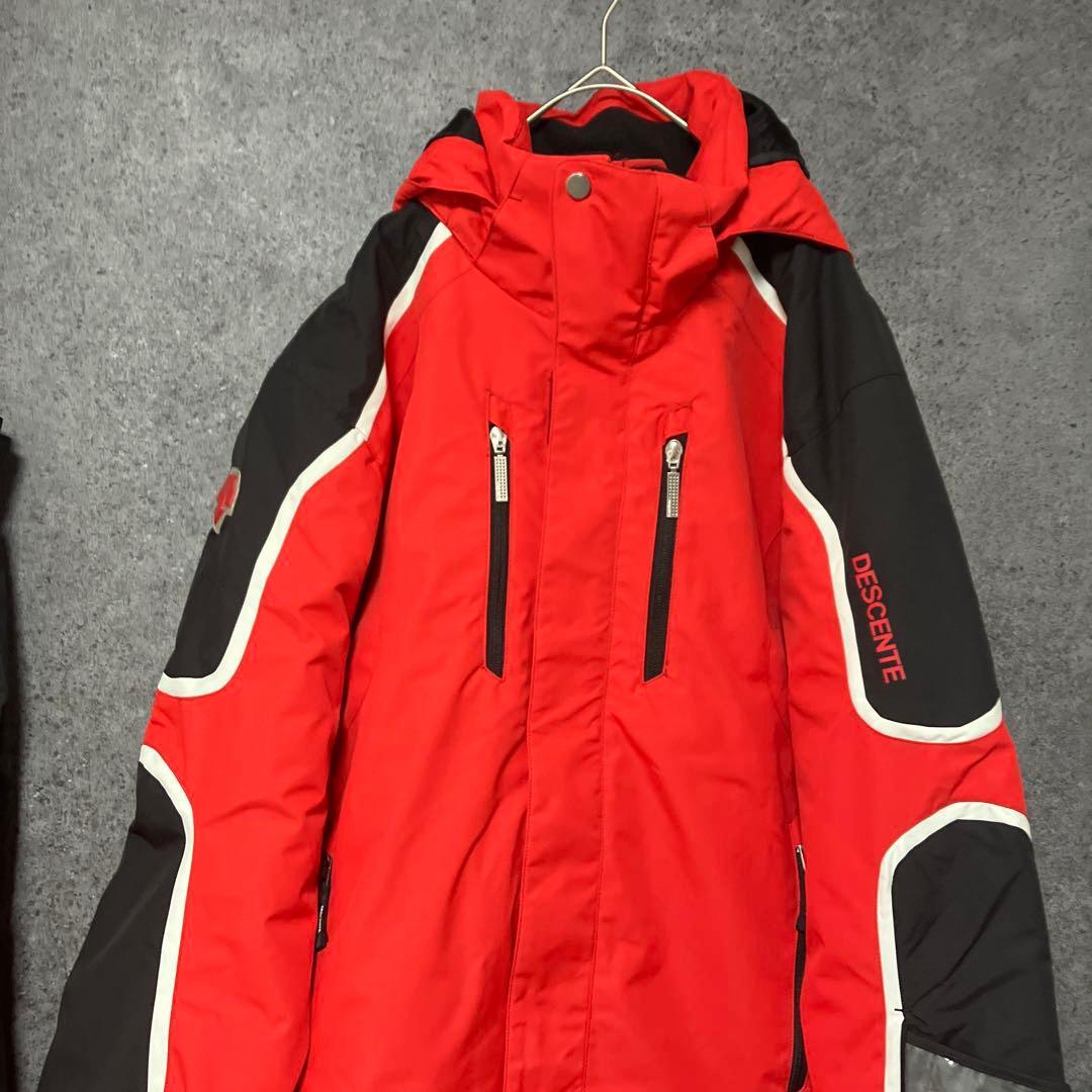 DESCENTE スキー ウェア セットアップ メンズL 赤 オンラ