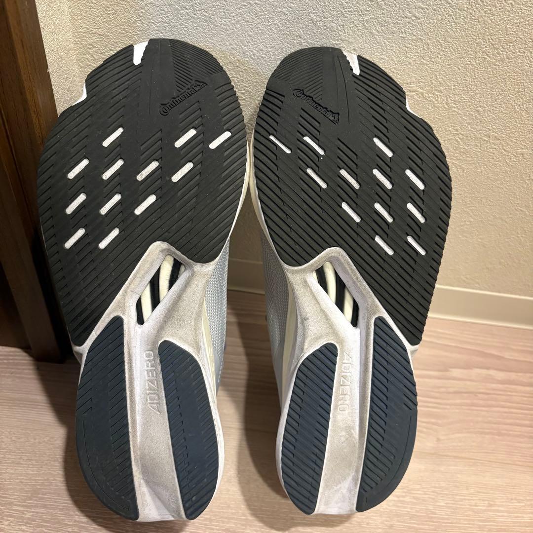 27.0cm ADIZERO BOSTON 12 グレー/レッド