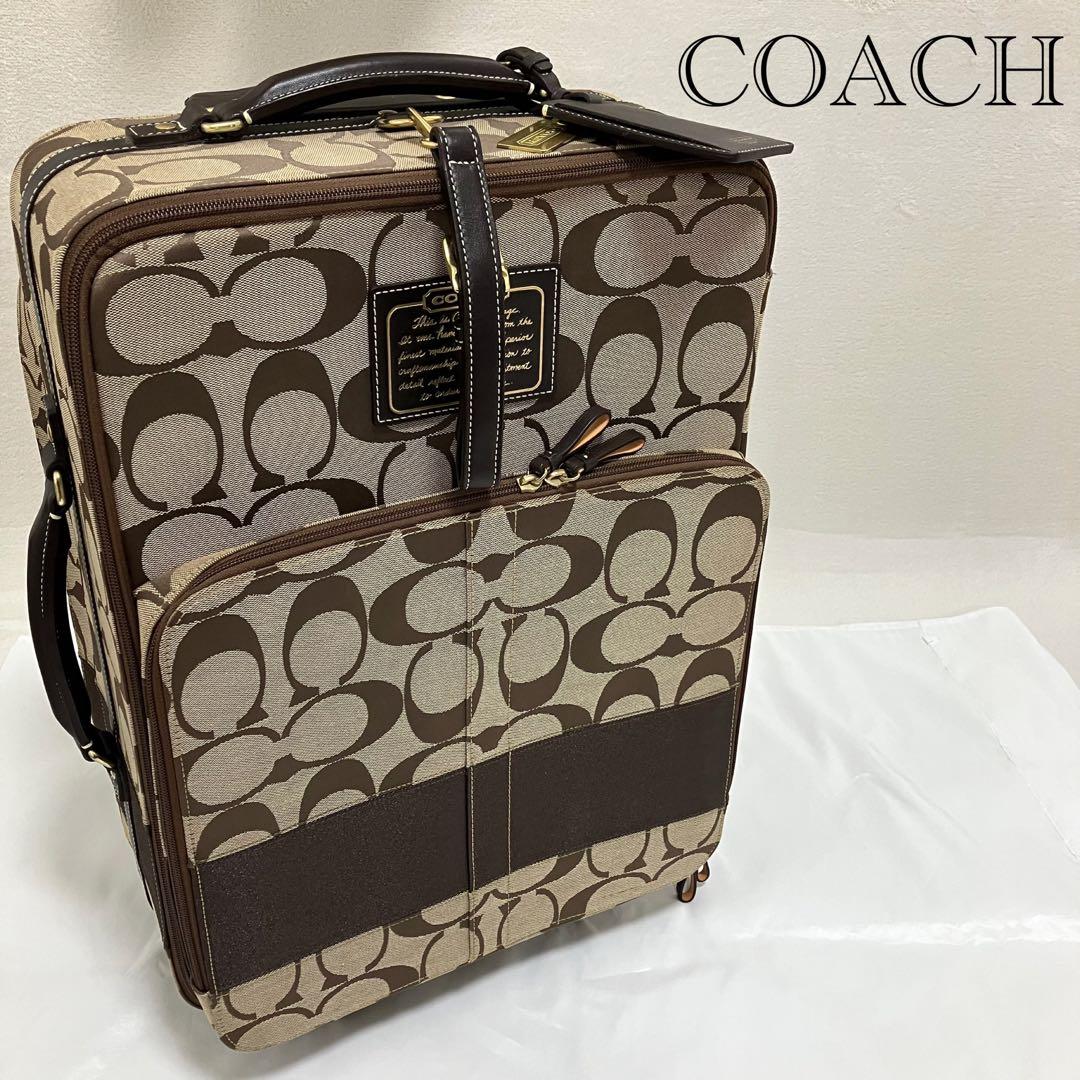 COACH/キャリーケース/シグネチャー/トランク/大容量/旅行カバン 楽天市場】コーチ スーツケース 旅行バッグ ブランド 機内持ち込み