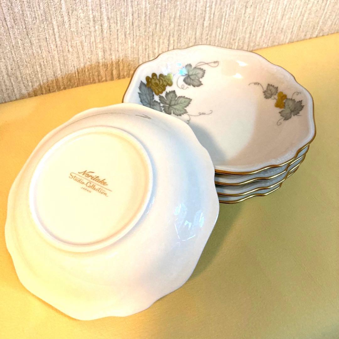 Noritakeノリタケ スタジオコレクション お皿(金彩葡萄)5枚 - メルカリ