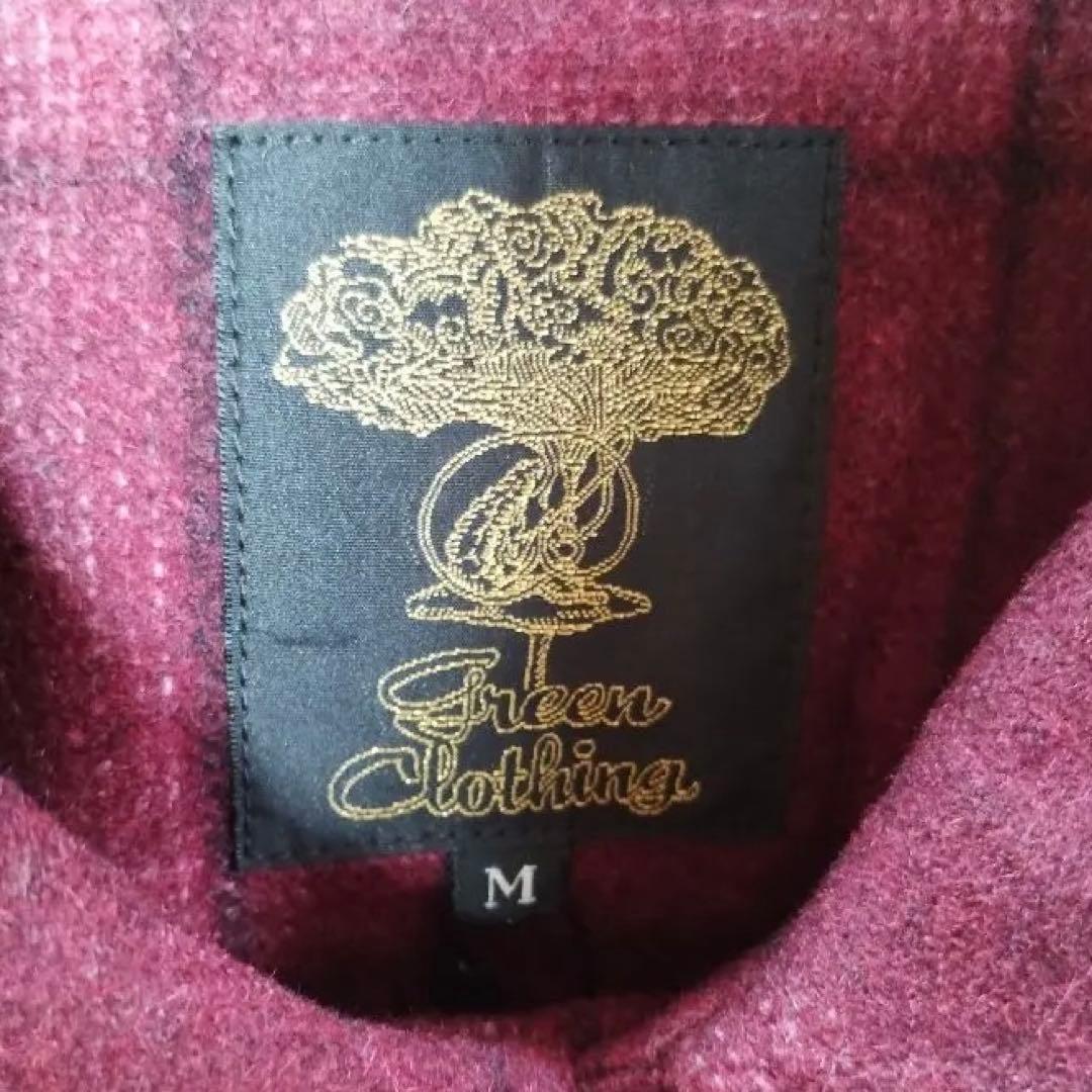 WOOL FLANNEL SHIRTS Mサイズ バーガンディ