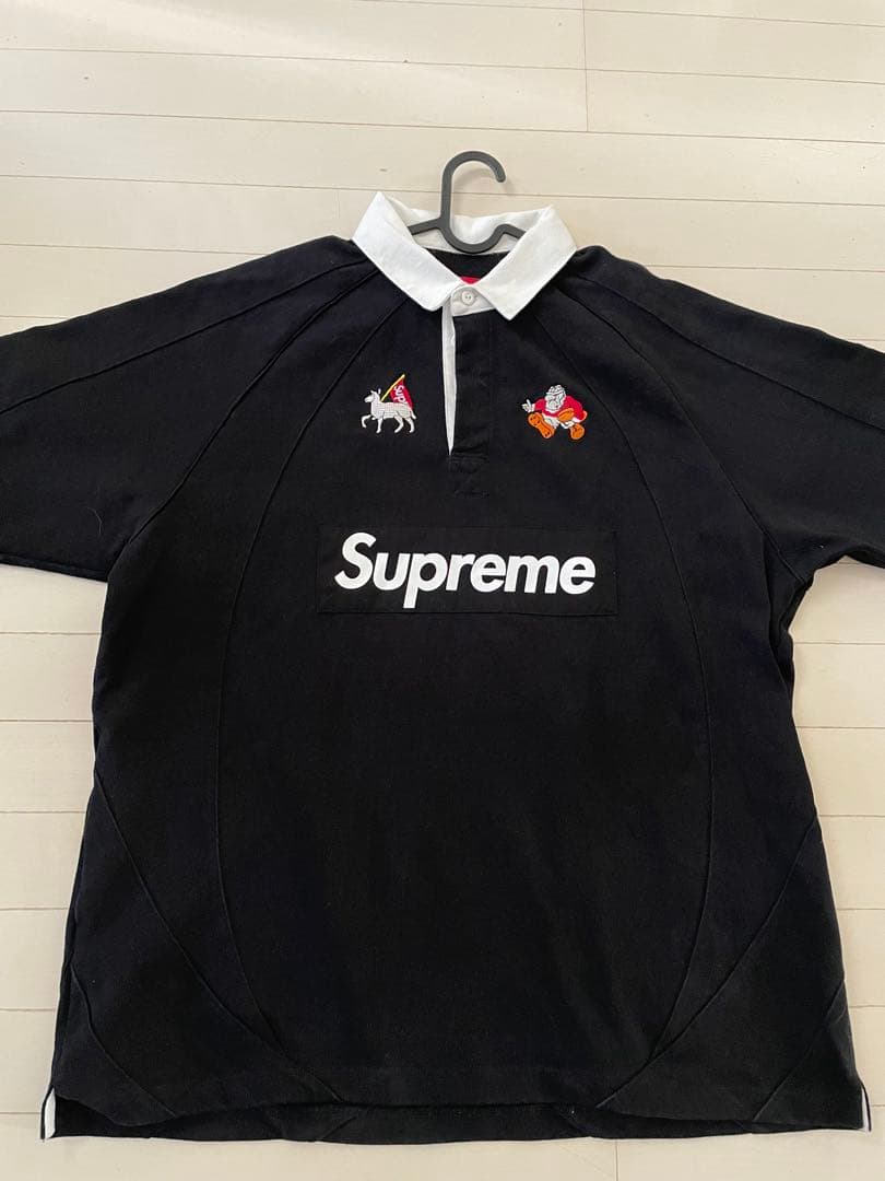パパ Supreme S/S Rugby \"Black\" XL黒