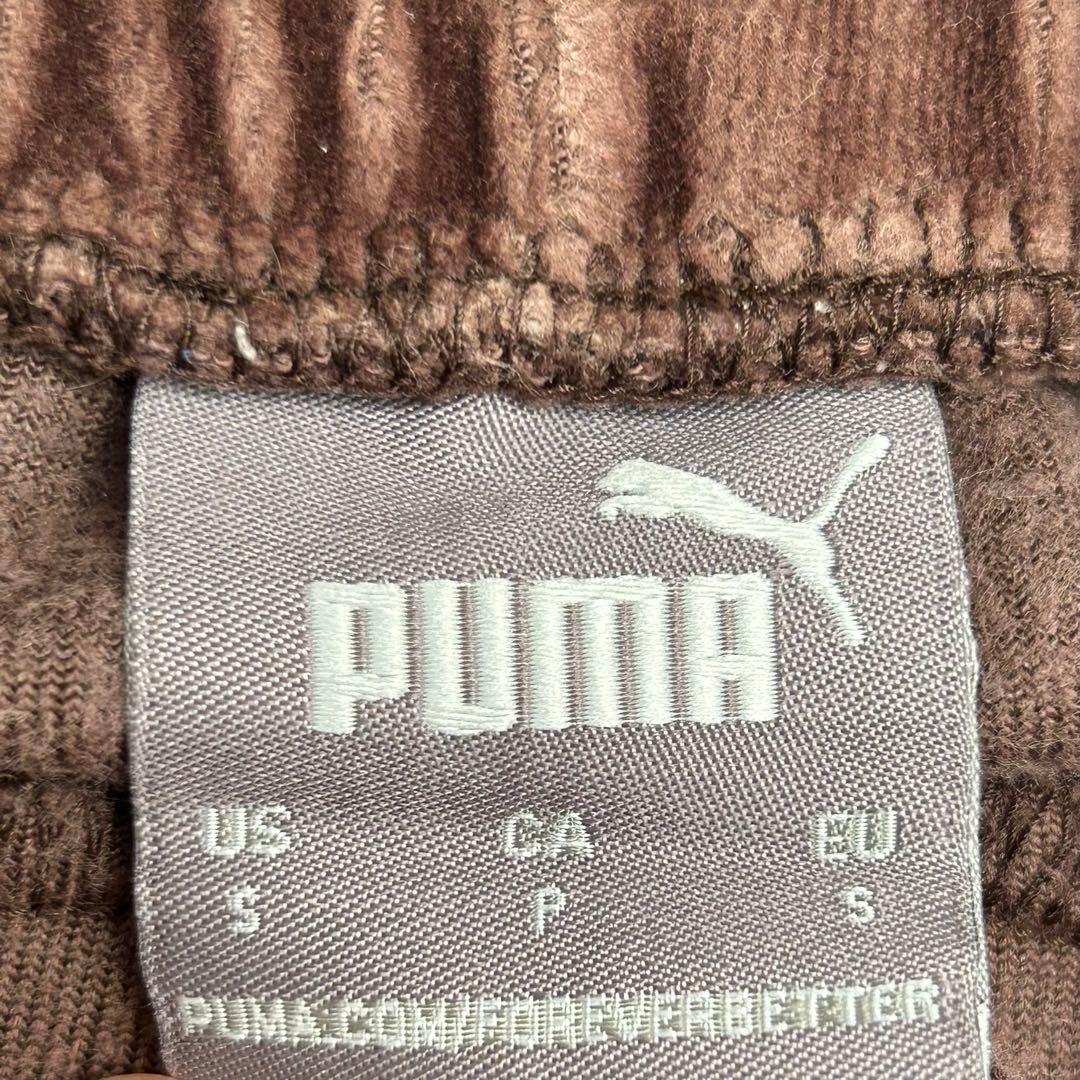 人気カラー】PUMA セットアップ ベロア ロゴ刺繍 ブラウン 美品
