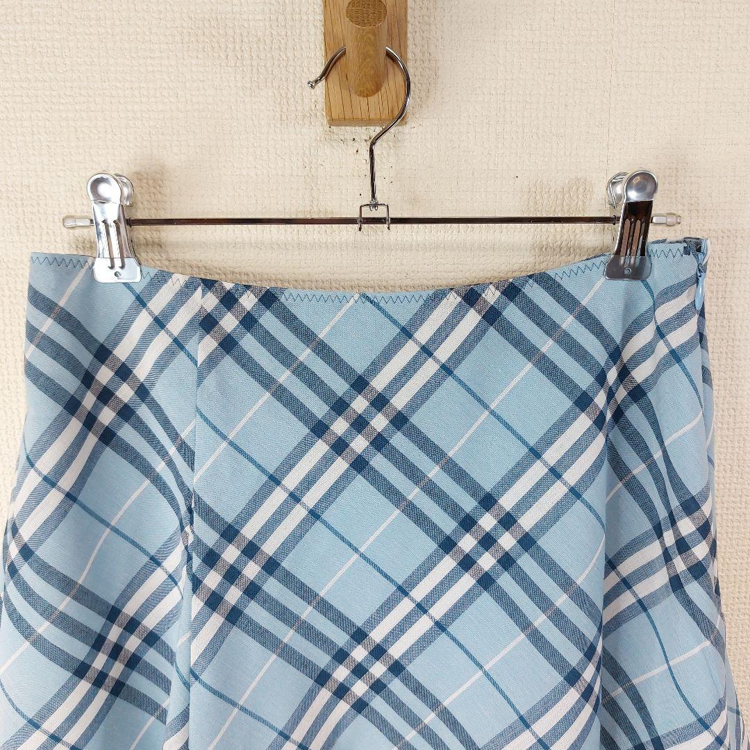 希少品】 BURBERRY ブルーレーベル チェックスカート アシンメトリー