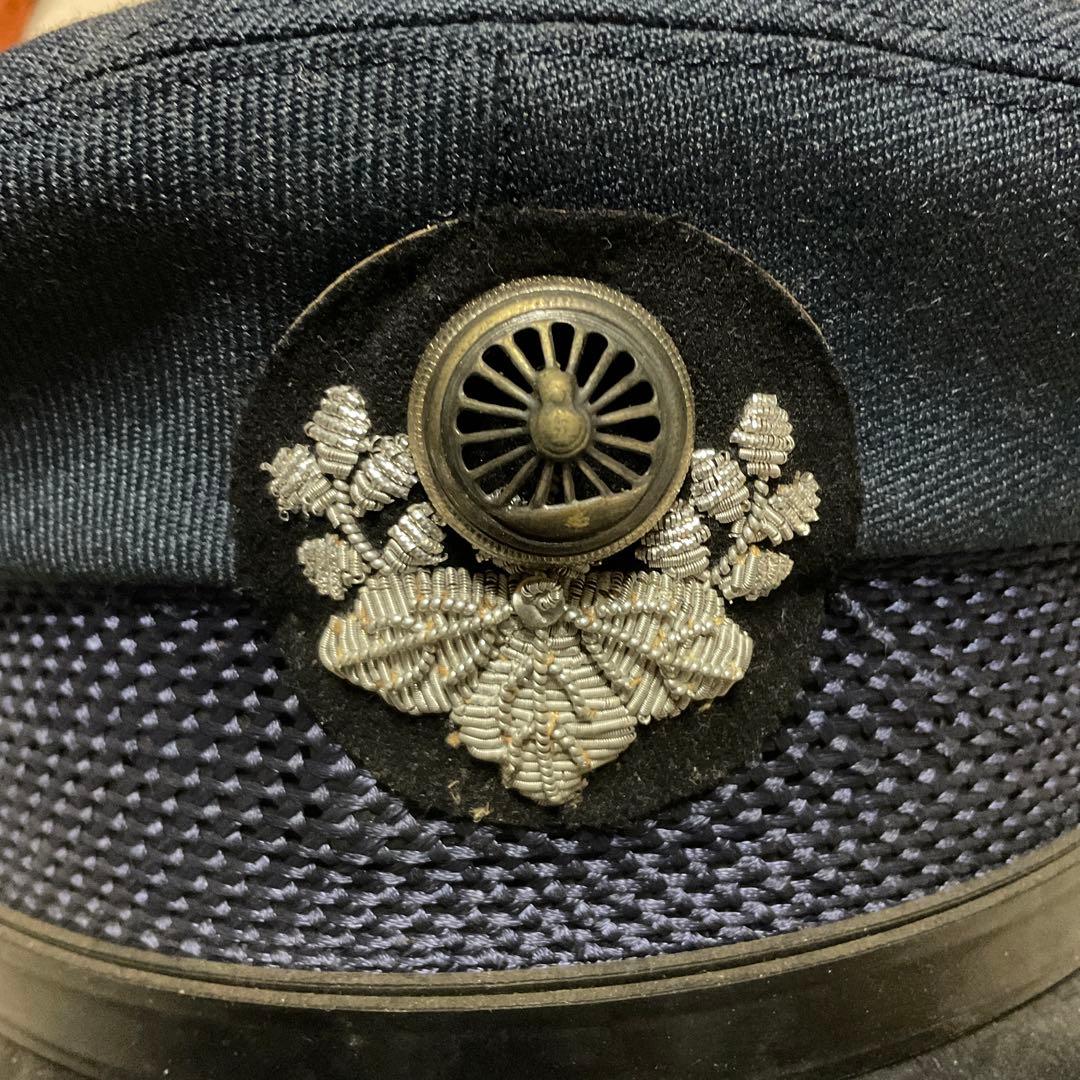 国鉄 車掌さんの帽子 青仕様。昭和レトロ 【国鉄の制帽、時代物