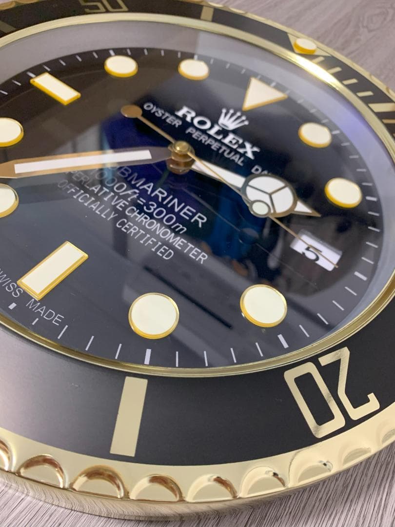 ロレックス ROLEX 掛け時計 サブマリーナゴールド【専用出品で500円