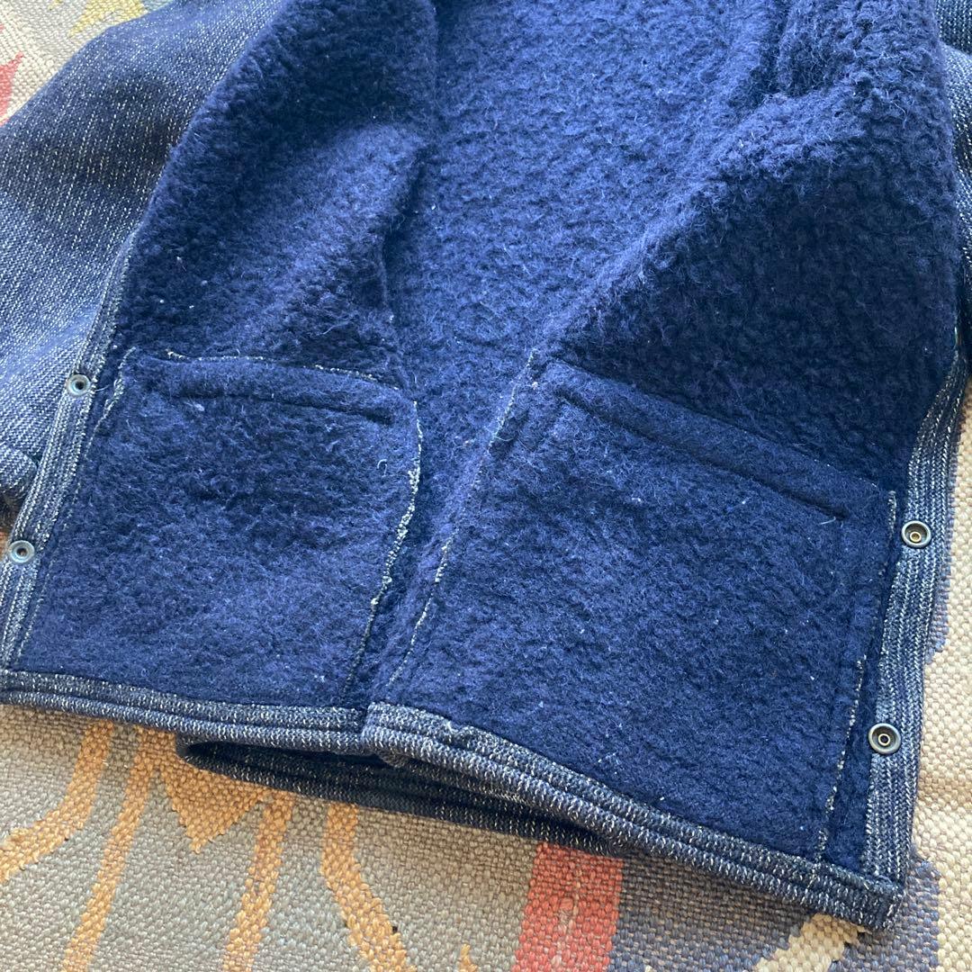 40s ブラウンズビーチ ノーカラー ジャケット カーディガン 30s 50s