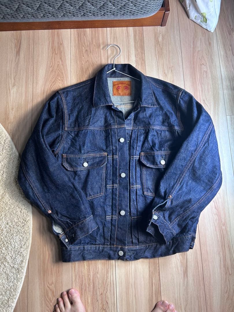 FULL COUNT インディゴ デニムジャケット サイズ42 FULLCOUNT/30th Anniversary Denim Jacket] We'll explain the sizing