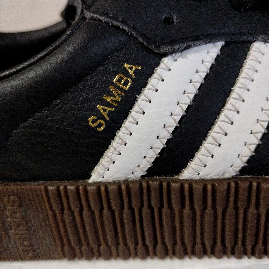 美品【adidas】アディダス サンバローズ レザー スニーカー 24cm