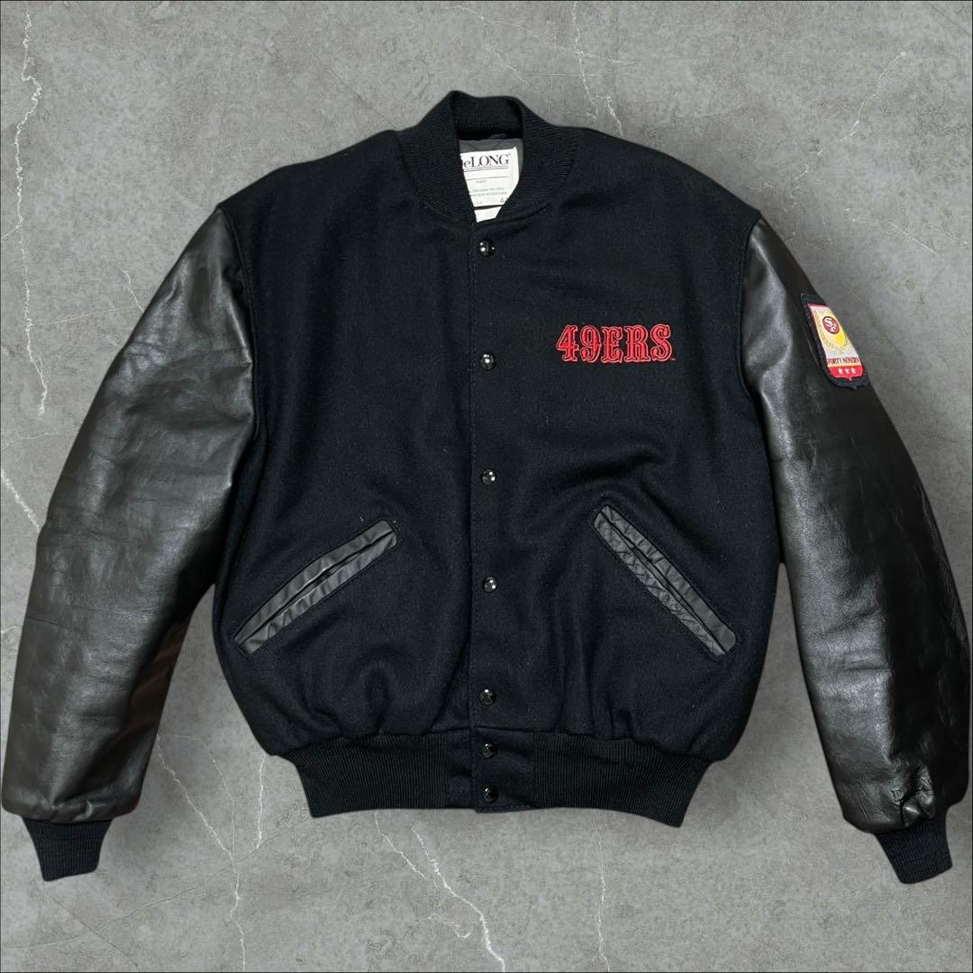 希少品 90s NFL スタジャン 49ers USA製 デロング