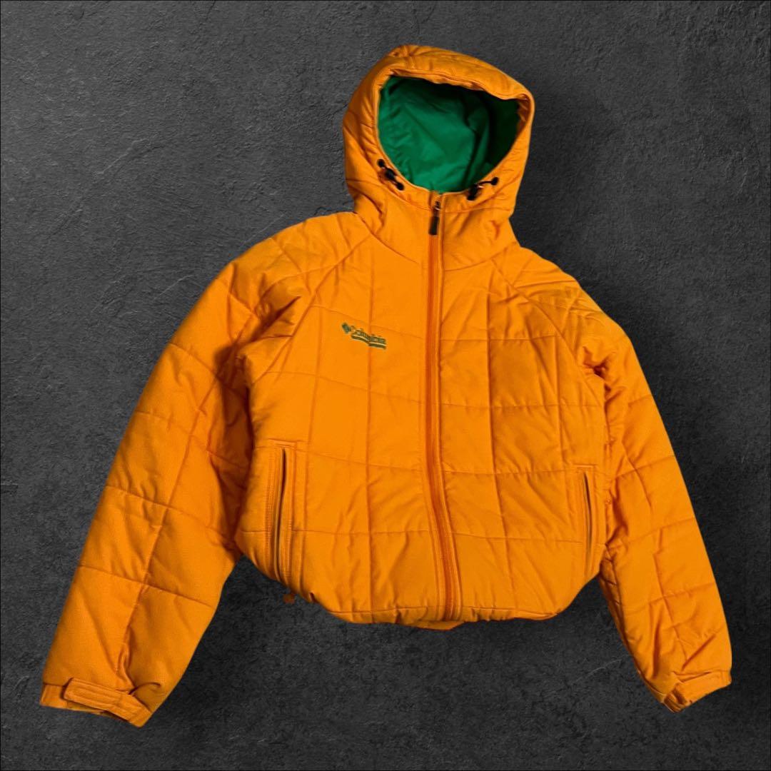 Columbia hooded puffer jacket tech y2k