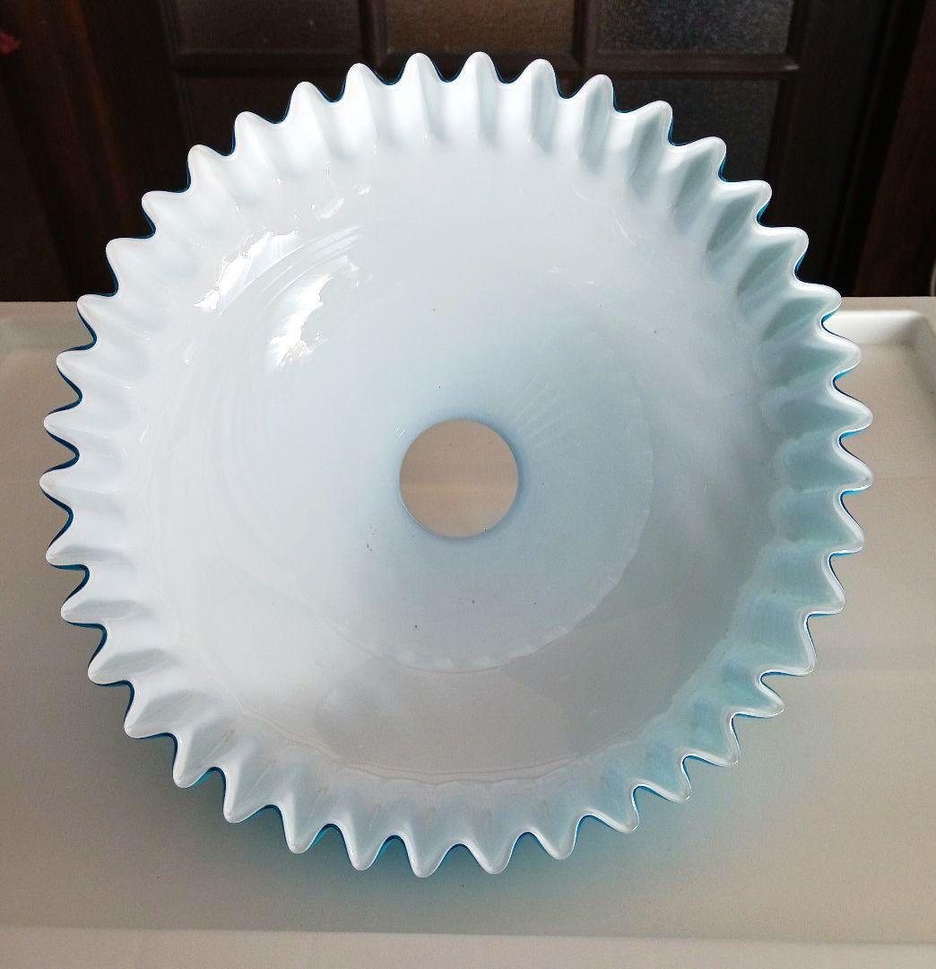 電笠 乳白硝子 大正ガラス アンティーク 01 大正ガラス 電笠 ガラス