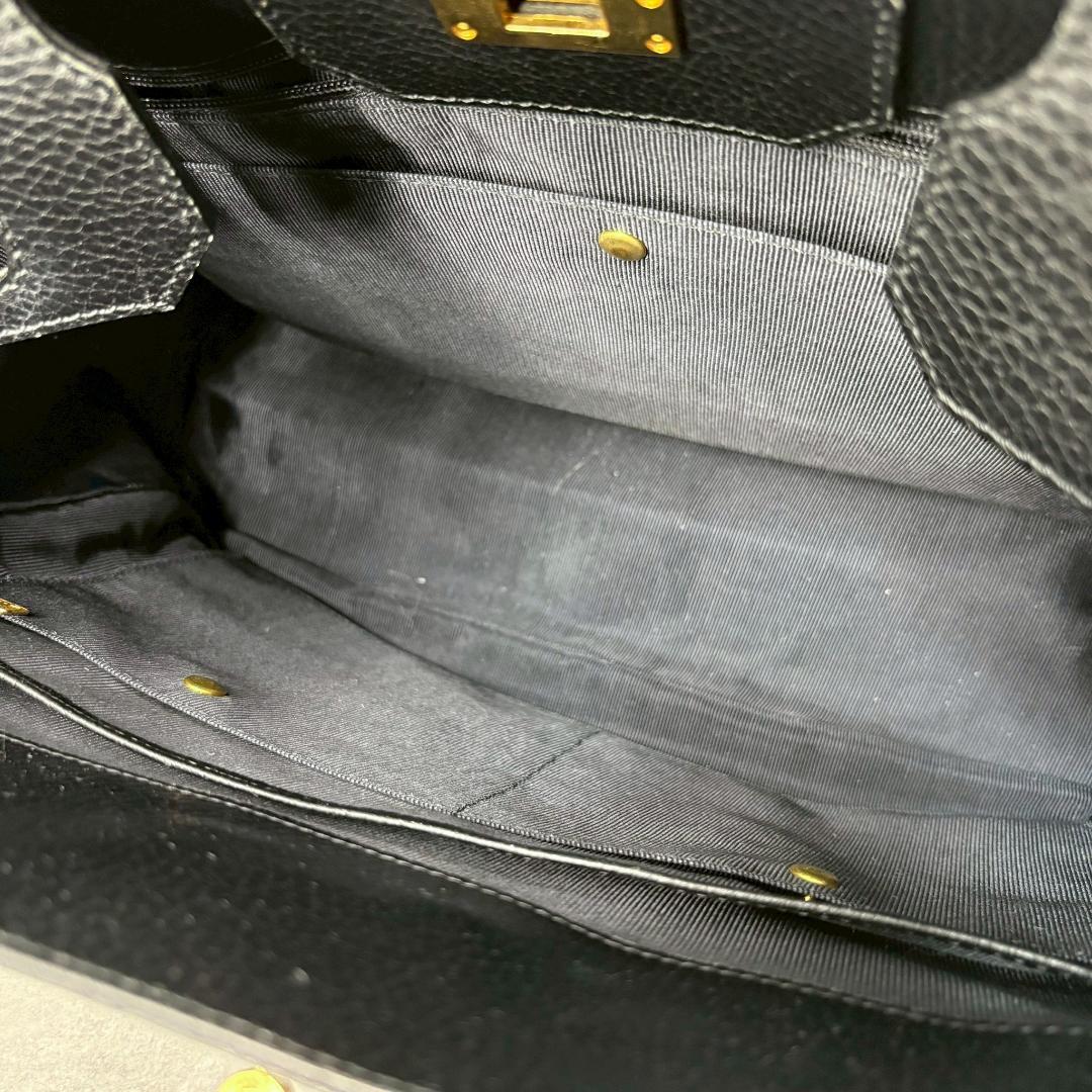 美品】傳濱野 ハンドバッグ レザー ゴールド金具 黒 - メルカリ