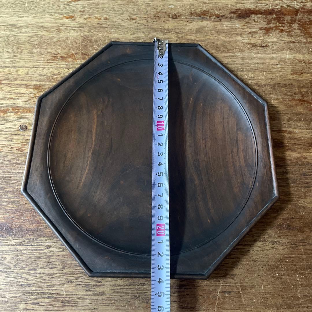 鈴木 潤吾さん：オクトゴナルプレート 8寸 山桜 鉄媒染 アンティーク風