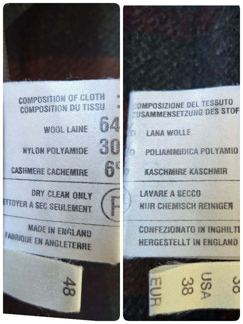 美品 モンゴメリー ダッフルコート カシミヤ混 チベット サイズL相当