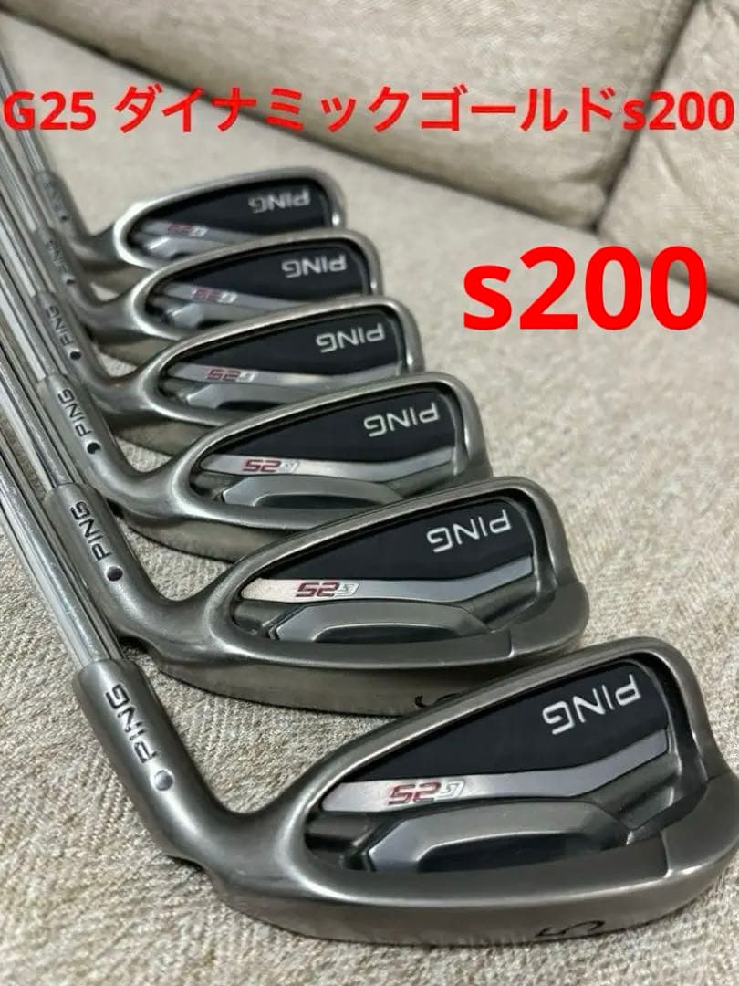 良品】大人気モデル ピン G25 黄色ドット メンズアイアンセット 6本 X