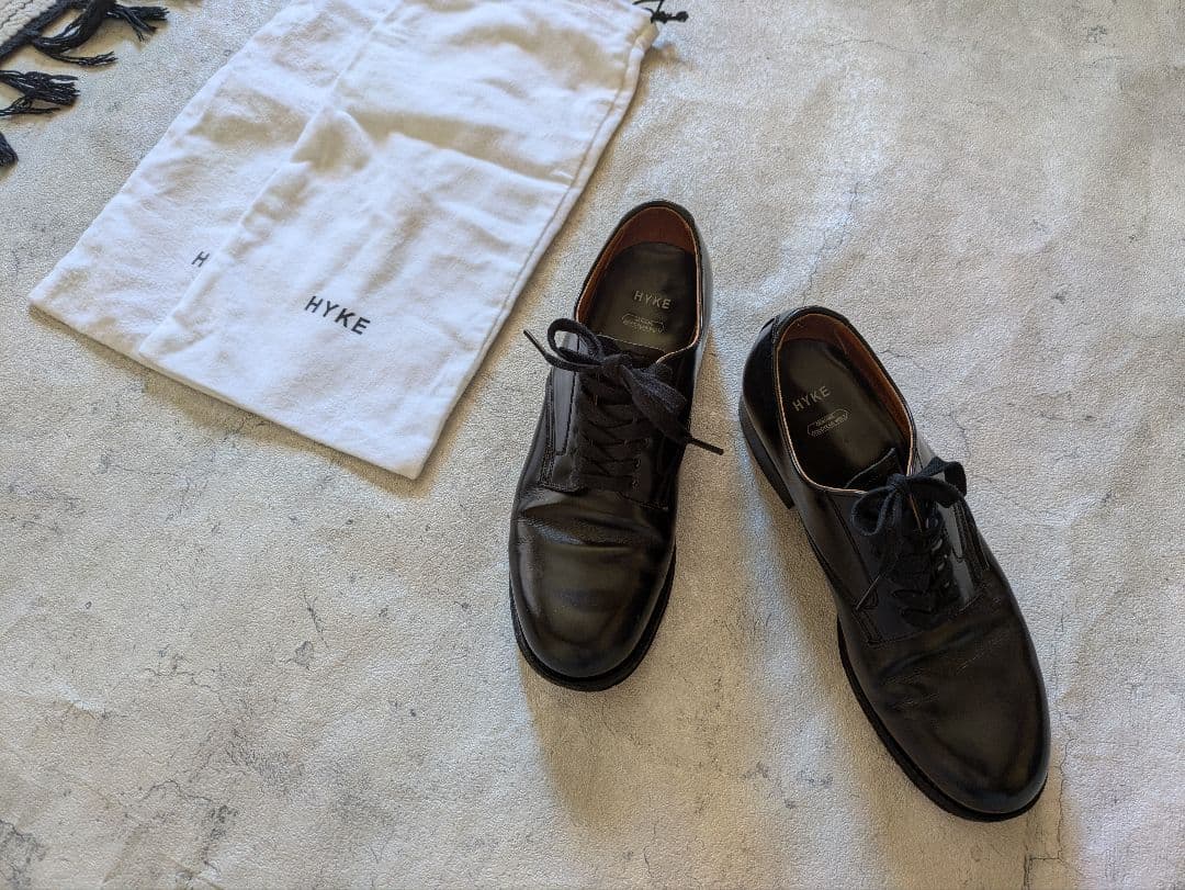 靴 HYKE LEATHER SHOES RHIZAL Joro / Honey / Womens - Grounded Barefoot Leather Shoes