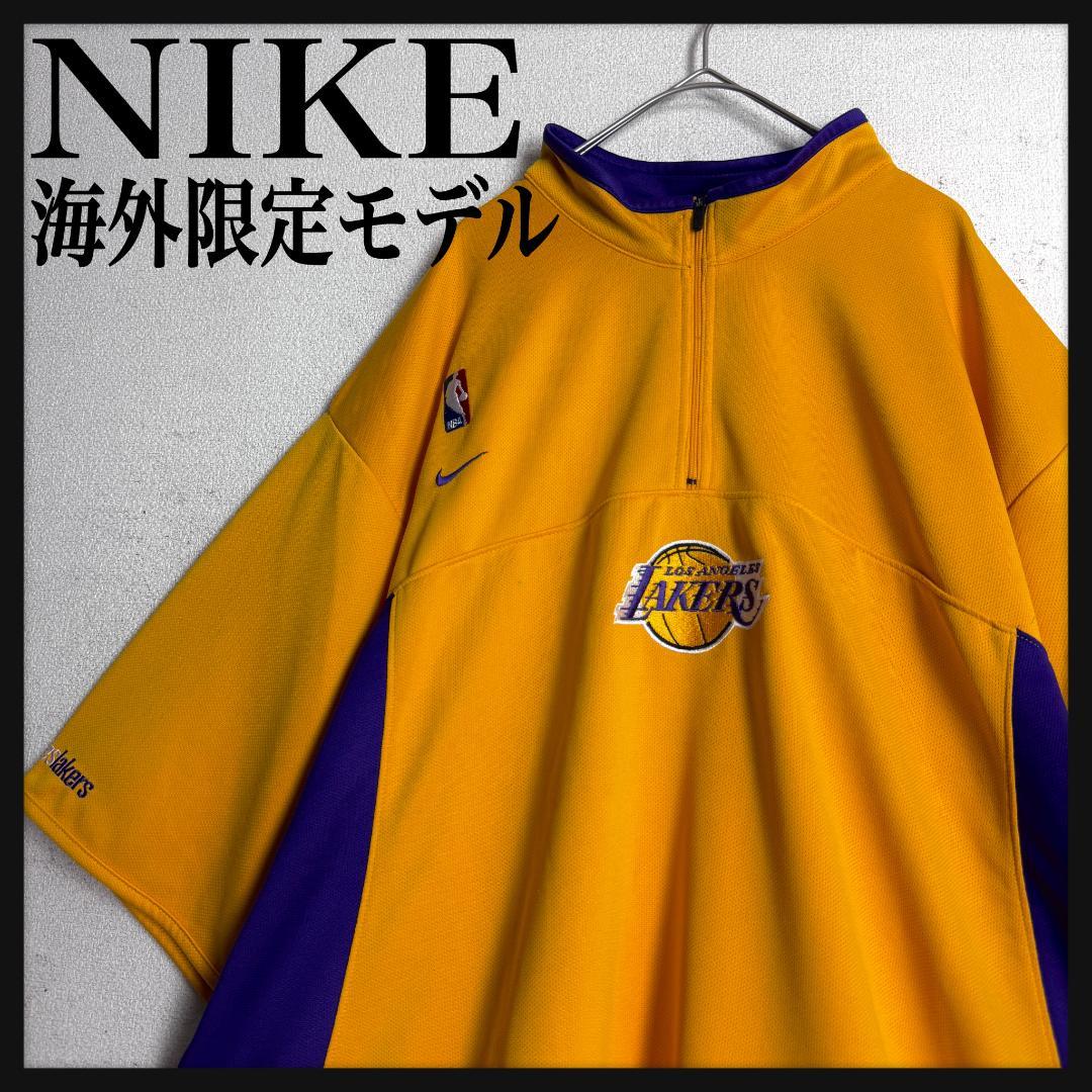 【海外限定☆2XLサイズ☆レイカーズ】ナイキ NBA刺繍ウォームアップTシャツ 海外限定☆2XLサイズ☆レイカーズ】ナイキ NBA刺繍ウォームアップT