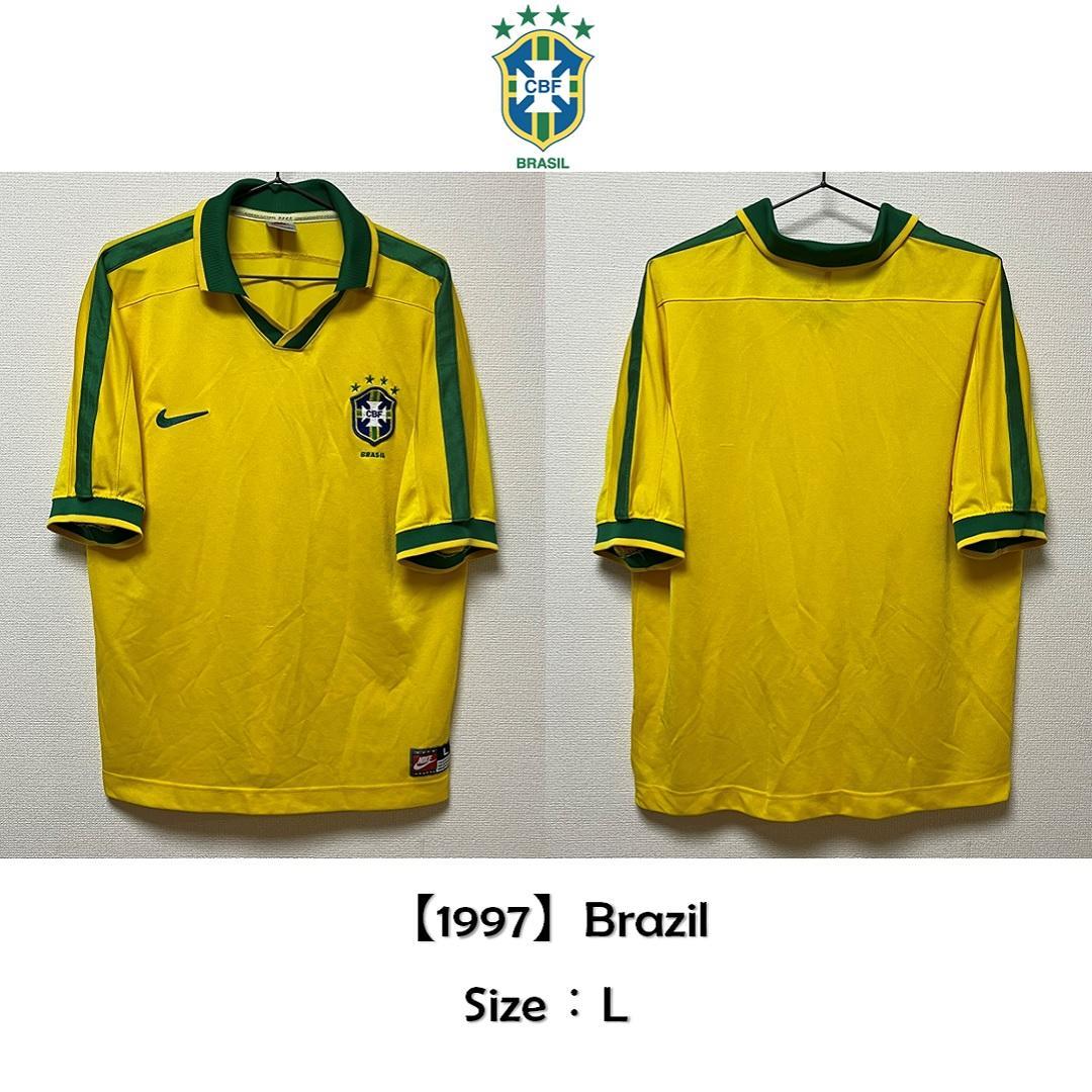 正規品】1997 ブラジル代表 ホーム サイズL ナイキ - メルカリ