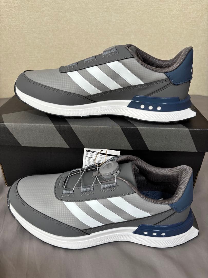 シューズ(男性用) adidas S2G SPIKELESS BOA 24 WIDE GOLF adidas S2G Spikeless BOA 24 Wide Golf Shoes Orbit Grey/Core Black