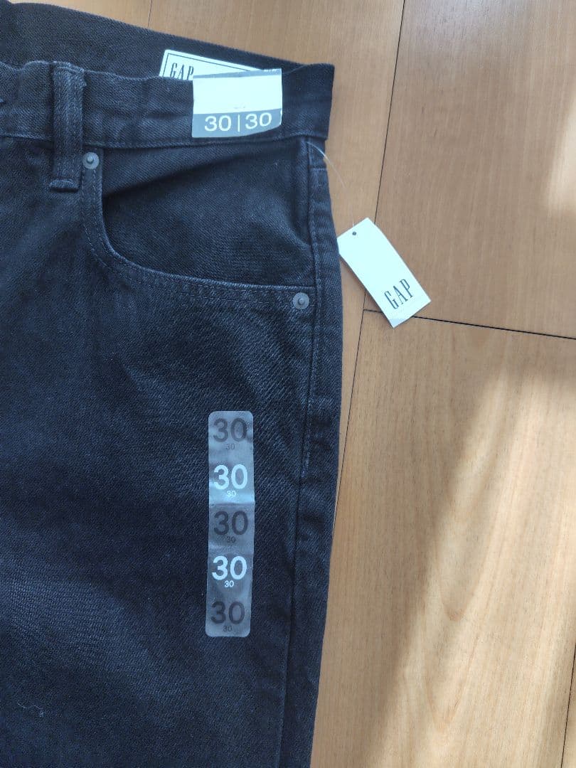 レア』GAP スーパーバギーデニム W30L30 ブラック タグ付き