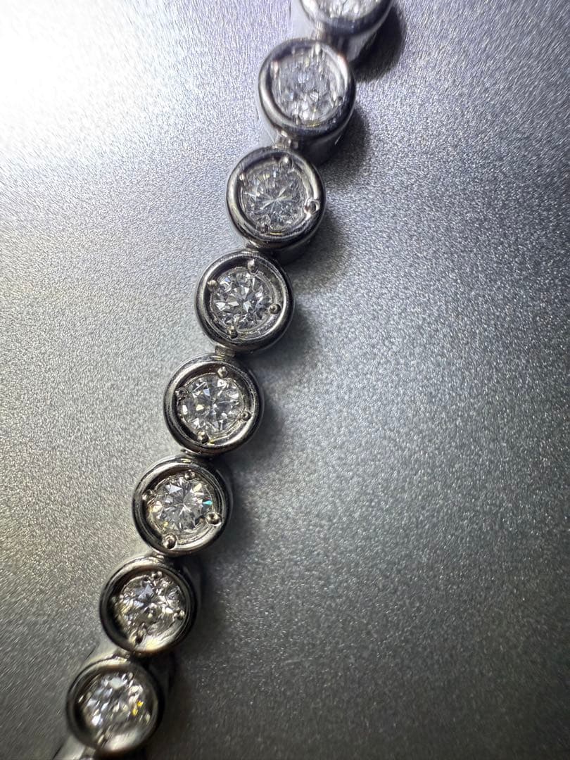 ルイ！Pt850 テニスブレスレット ダイヤ2.0ctアップ 17.7g