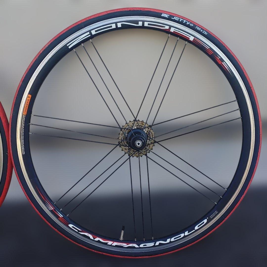 Campagnolo Zonda ホイールセット 700C ブラック/レッド 新品