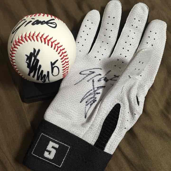 清原和博直筆サインボール、革手 超貴重PL学園高等学校野球部清原和博選手の直筆サイン色紙とサイン