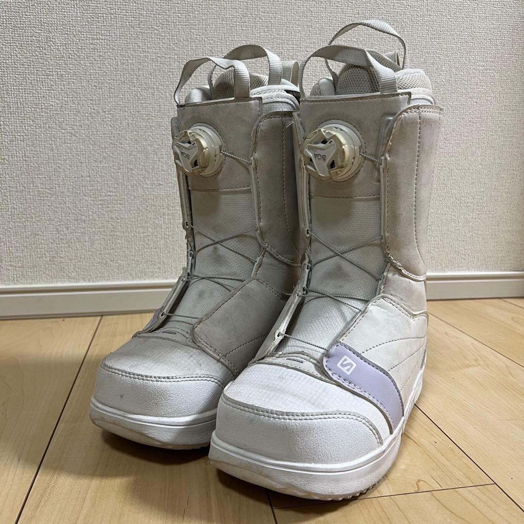 【即日発送】SALOMONスノボPEARL BOA WHITE 23.0cm