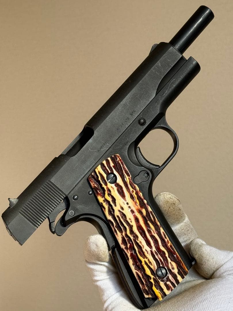 マルシン コルト M1911A1 HW ガバメント 象牙グリップ モデルガン