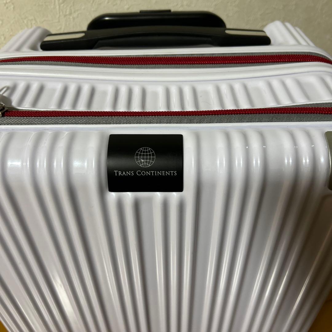 TRANS CONTINENTS ホワイトキャリーケース トランスコンチネンツ TRANS CONTINENTS キャリーケース ［TSAロック