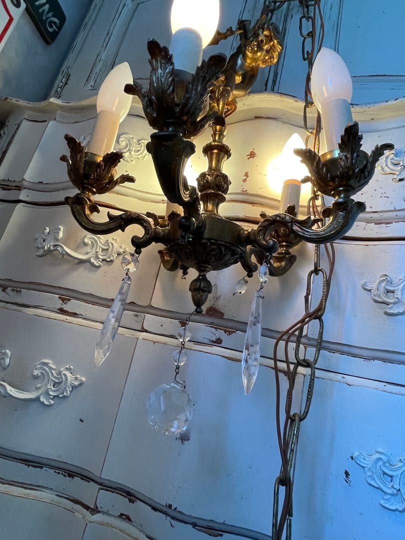 サム＆リサ様専用アンティークシャンデリア 吊り下げ 天井 エンジェル