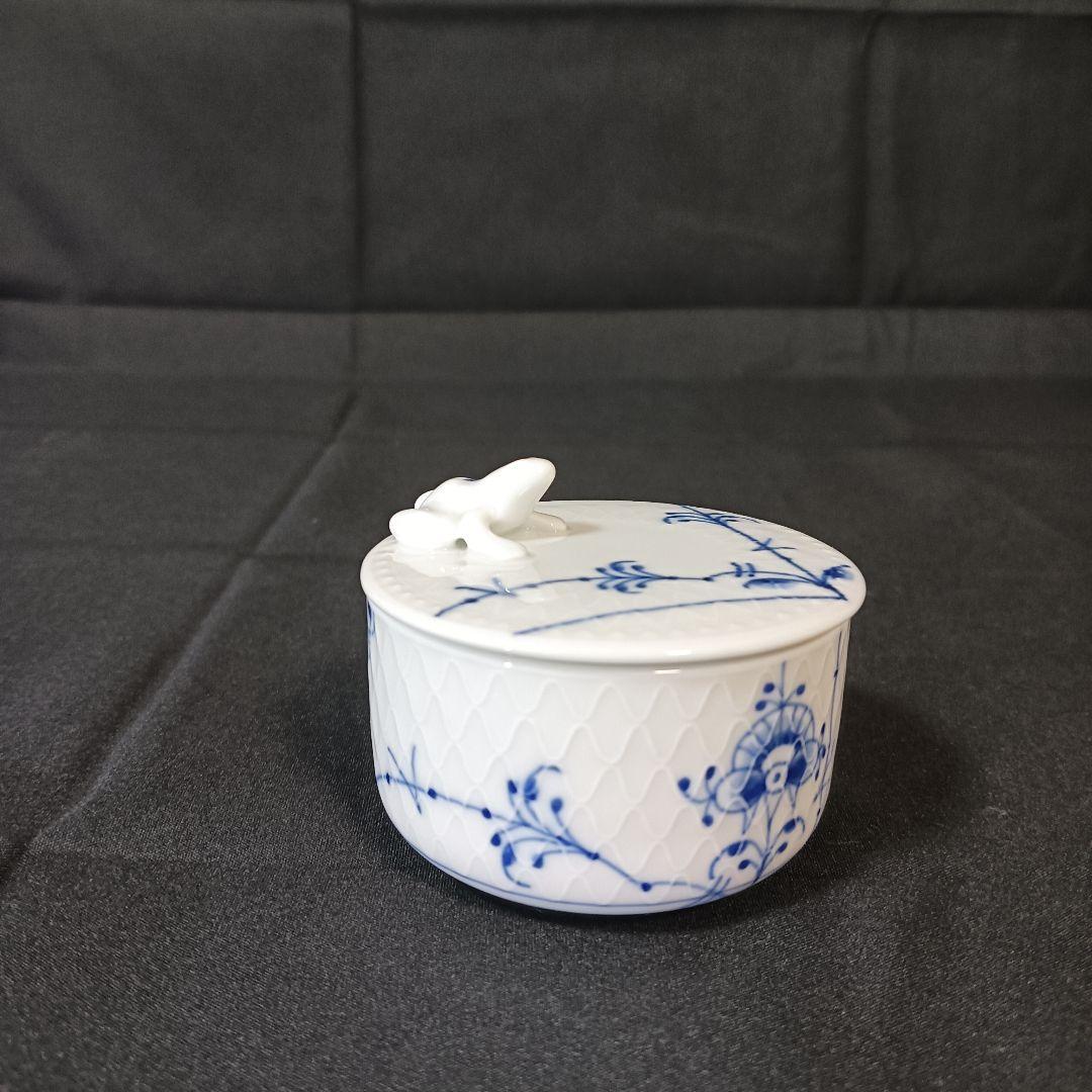 ロイヤルコペンハーゲン ブルーパルメッテ シュガーボックス 蓋物 蛙