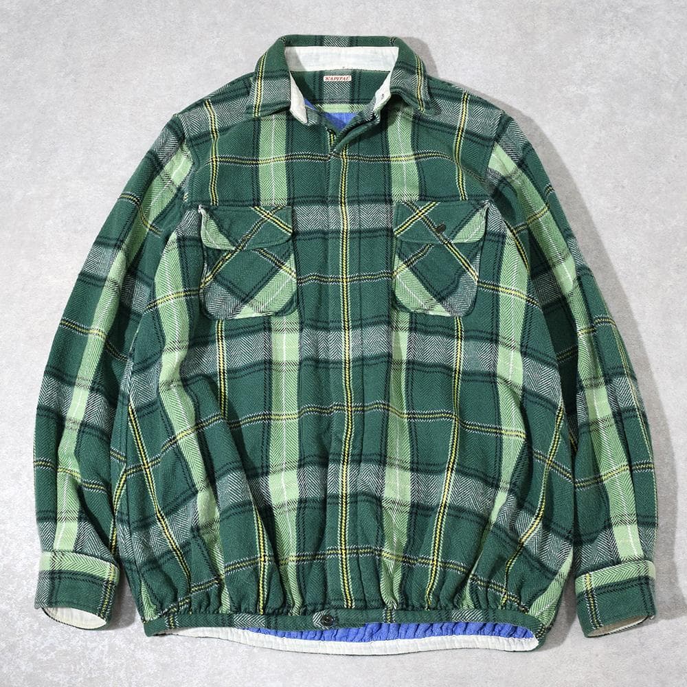 キャピタル KAPITAL ヘビーネル 二重 ネルシャツ ブルゾン 2 グリーン KAPITAL NEW IN KAPITAL(キャピタル) / 爪菖蒲柄フリース ZIPブルゾン