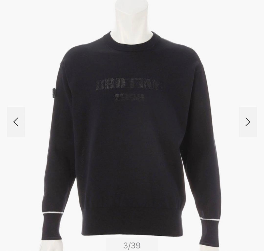 ブリーフィングゴルフ MEN´S BIG LOGO CREWNECK KNIT