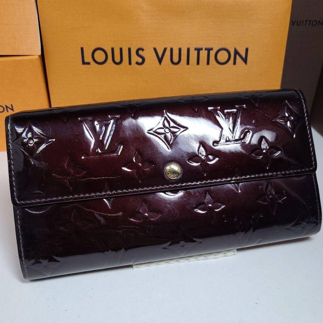 LOUIS VUITTON ルイヴィトン ヴェルニ エナメル紫モノグラム 長財布