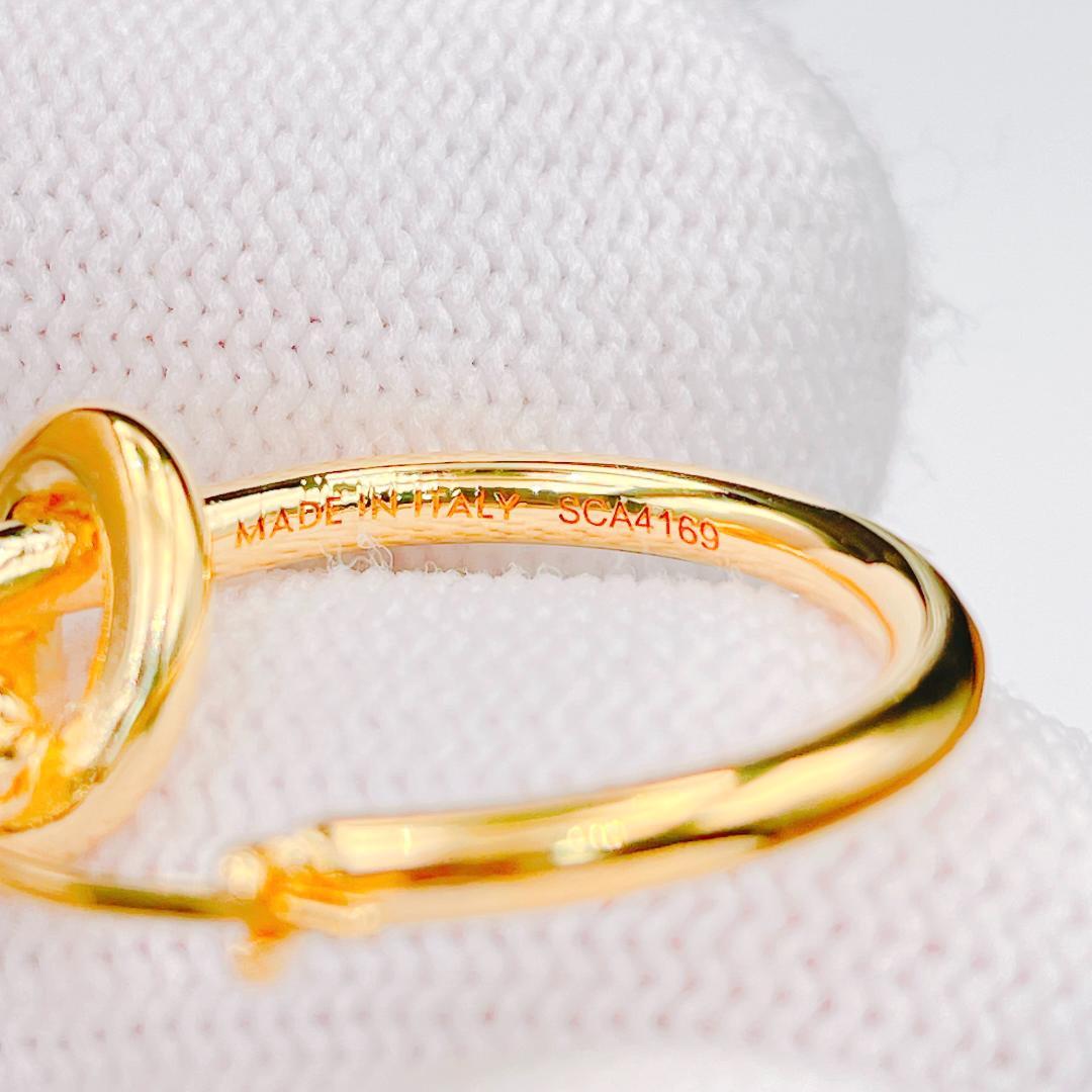 ◇セリーヌ◇ 新品仕上済 ノット スモール フープ ピアス ゴールド 2.61g