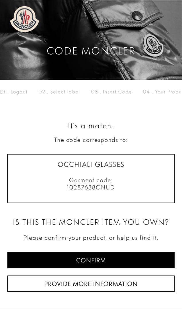 鑑定済極美品】モンクレール クリアフレーム サングラス ML0006 付属