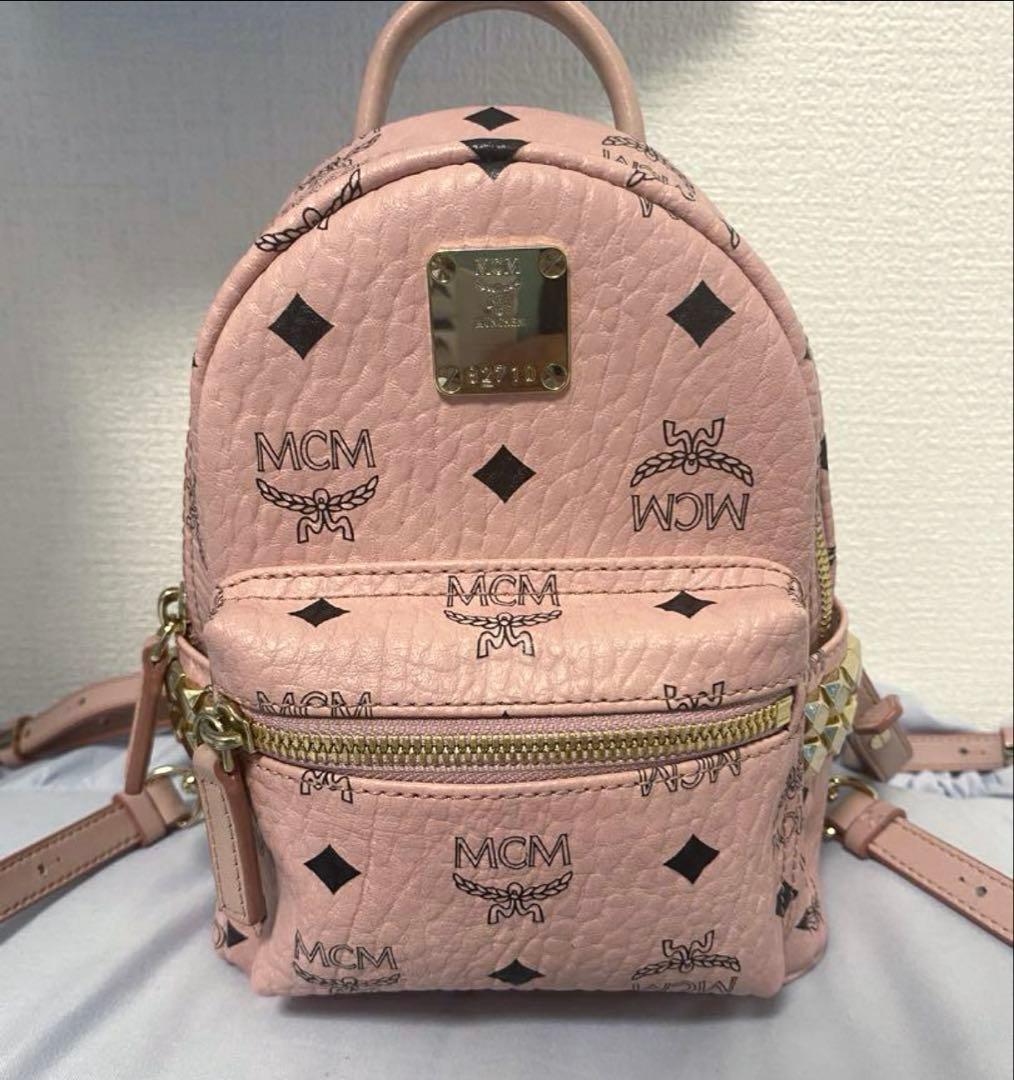 MCM リュック パウダーピンク ミニ xminiサイズ - メルカリ