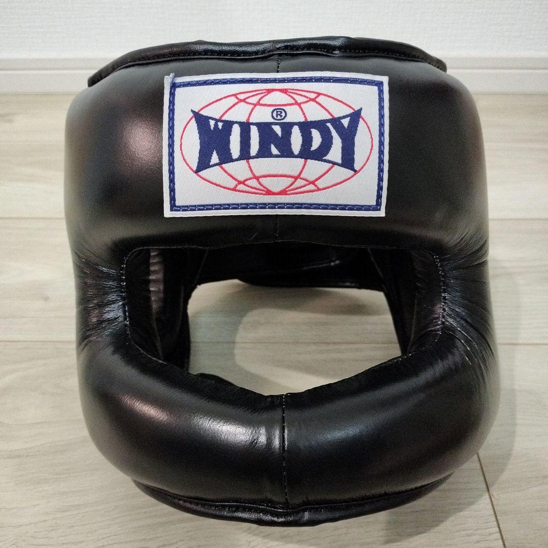 WINDY 　ボクシング　ヘッドギア　Lサイズ　ブラック　本革 ウィンディ ヘッドガード（ヘッドギア）Lサイズ フルフェイス＆バー