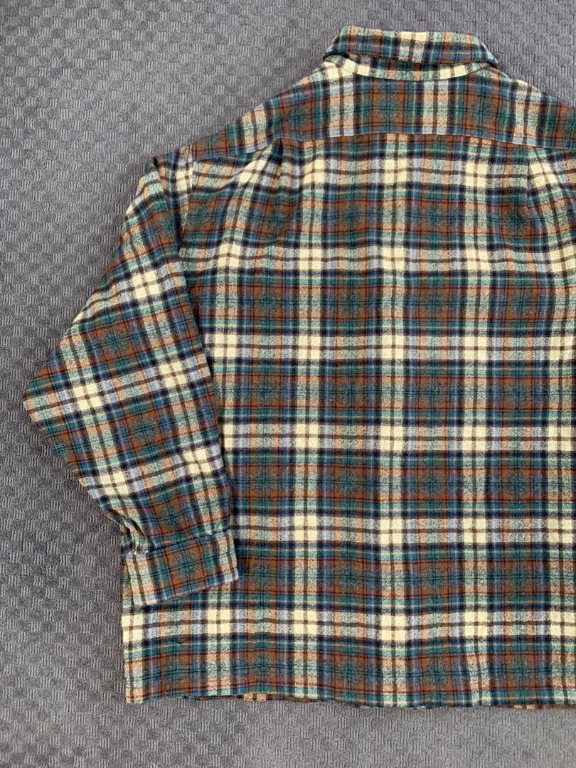 70s “PENDLETON” ボードシャツ 開襟 USA製 ブラウン2XL