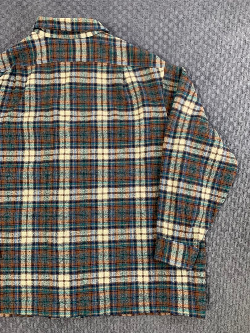 70s “PENDLETON” ボードシャツ 開襟 USA製 ブラウン2XL