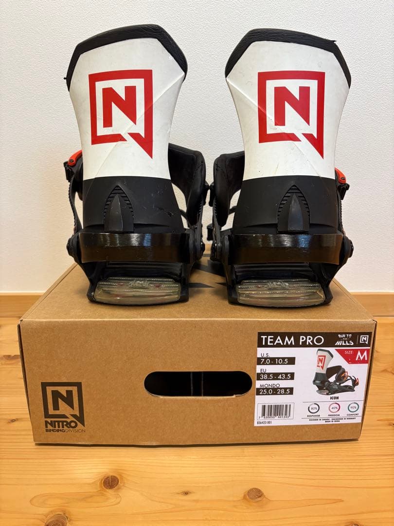 Nitro TEAM PRO スノーボードビンディング M 25-26 NITRO TEAM PRO カラー:Ultra Black Mサイズ ナイトロ メンズ