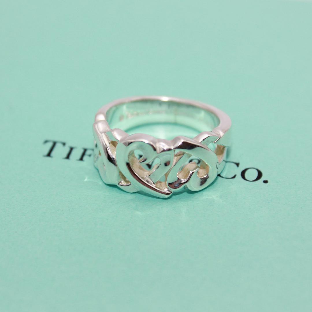 美品 Tiffany&Co. ティファニー ラビングハート リング 指輪 9号