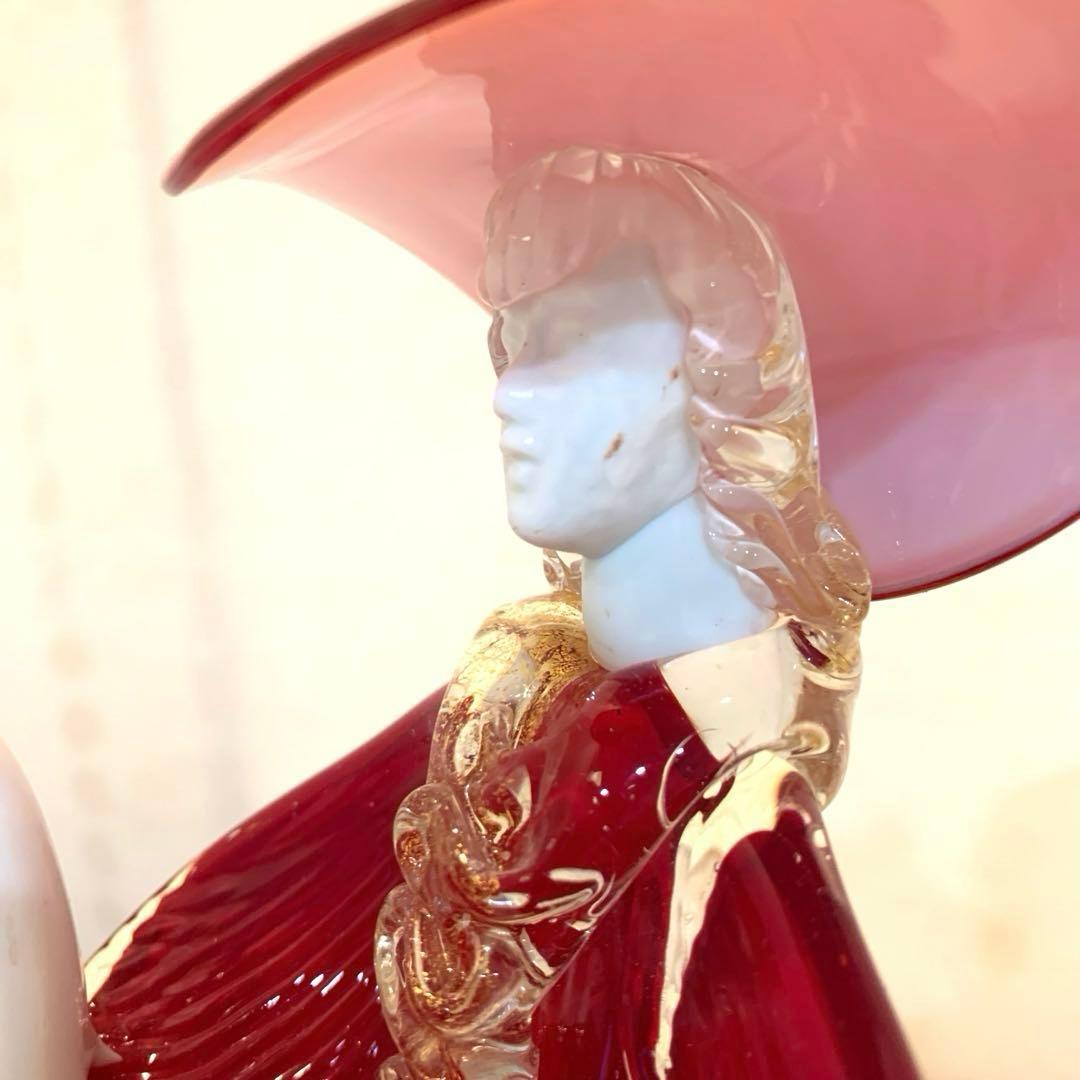 りんご様専用 ベネチアンガラス Murano ガラス ペアフィギュア 赤